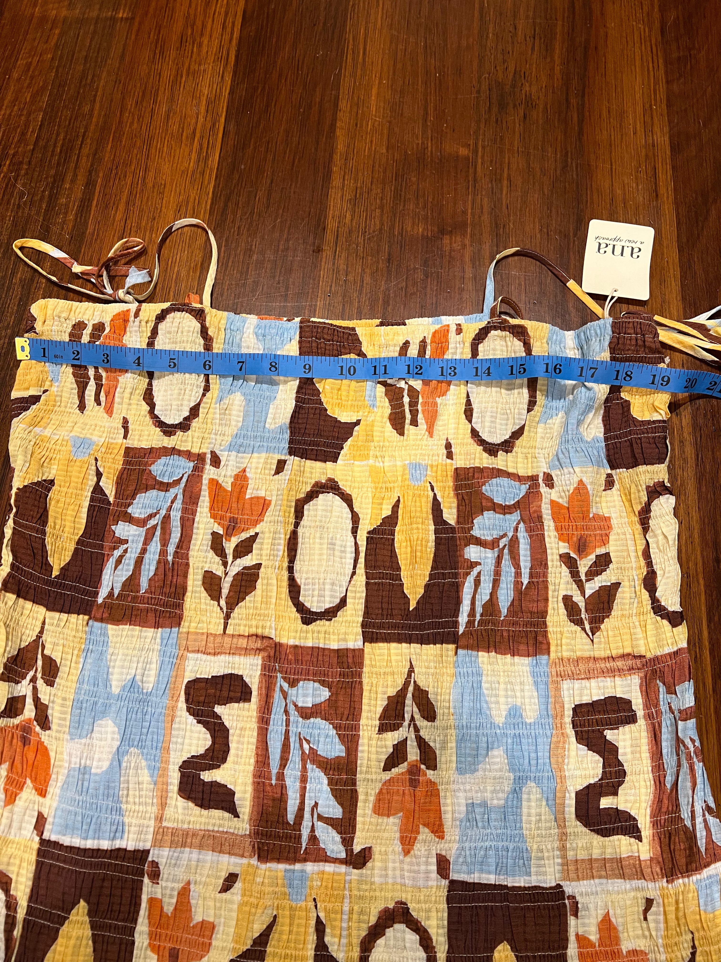 a.n.a. brand sleeveless colorful maxi dress