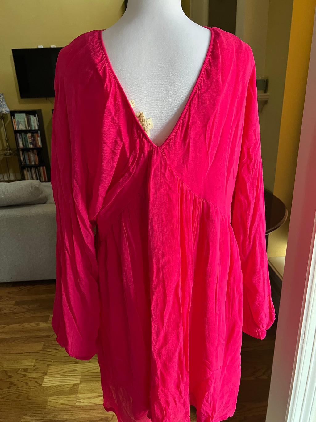 Anthropologie Let Me Be Hot Pink Dress