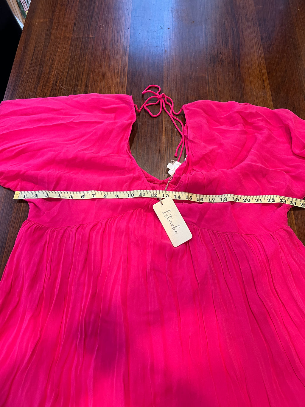 Anthropologie Let Me Be Hot Pink Dress