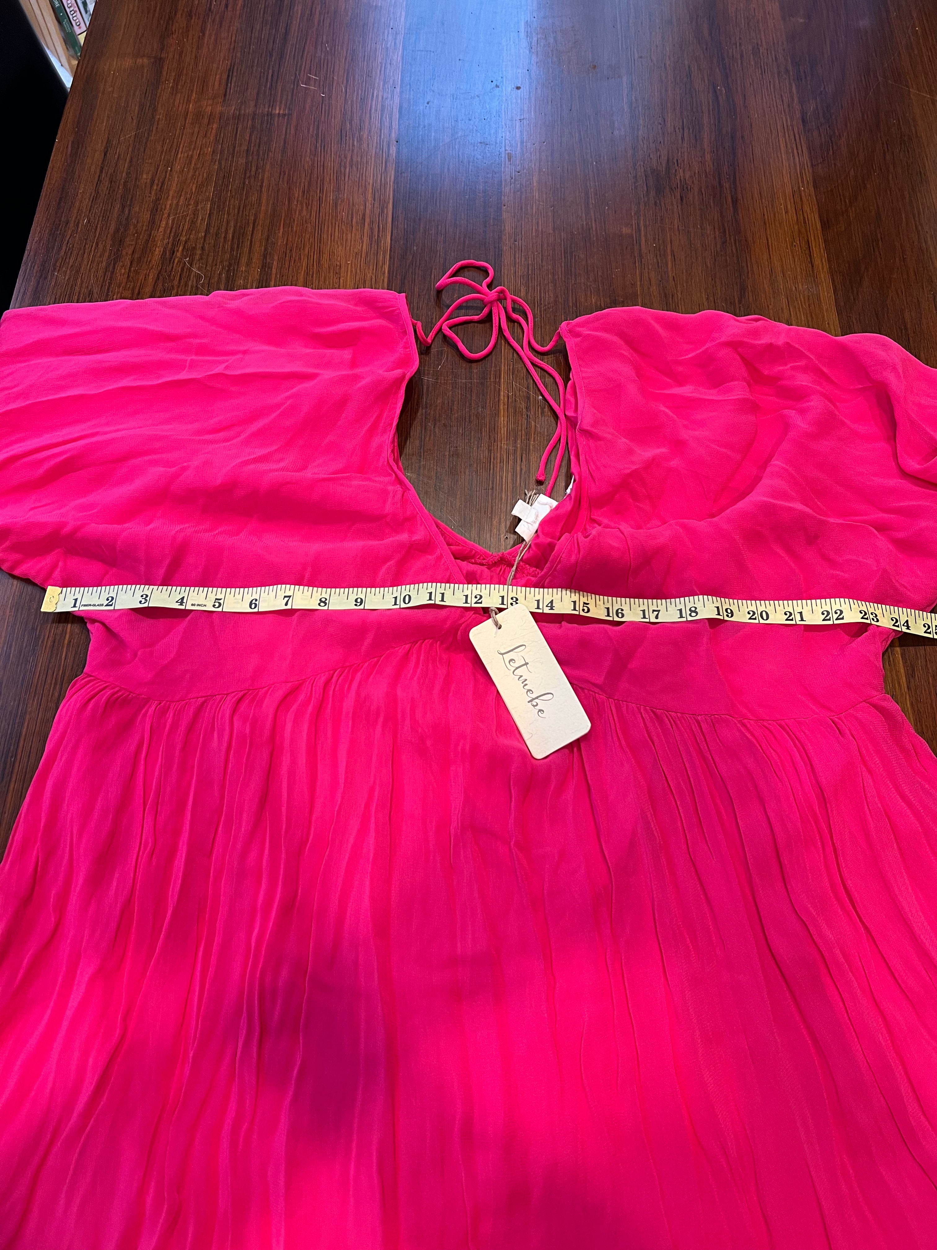 Anthropologie Let Me Be Hot Pink Dress